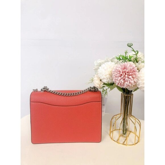 Coach 91019 Klare Crossbody In Signature Canvas IN Khaki Tangerine - Picture 4 of 9